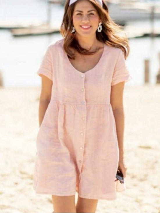 Jillian Harris Dresses & Skirts - $90 NWT Jillian Harris X Priv Linen dress Size S Ptp19.5